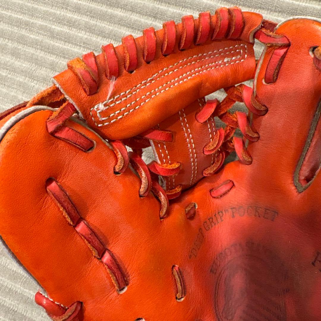 【中古美品】久保田スラッガー KSN-J7 Fオレンジ 少年軟式用グラブ