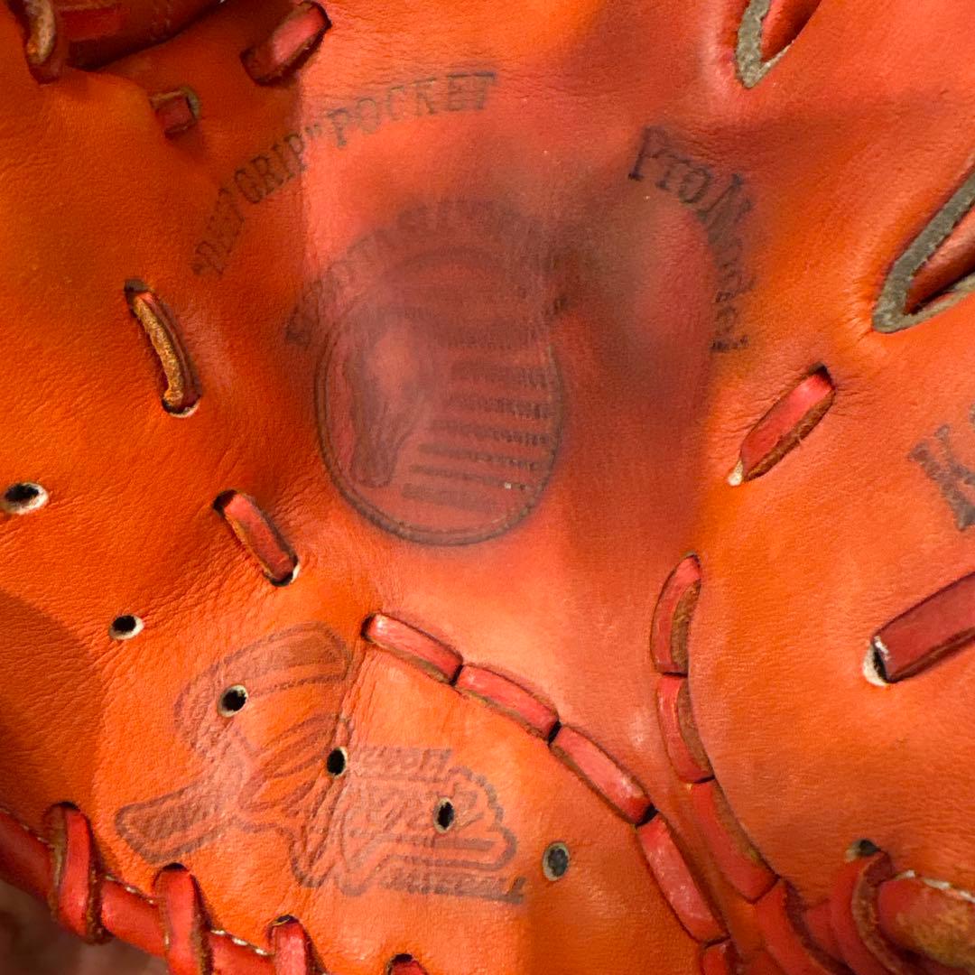 【中古美品】久保田スラッガー KSN-J7 Fオレンジ 少年軟式用グラブ