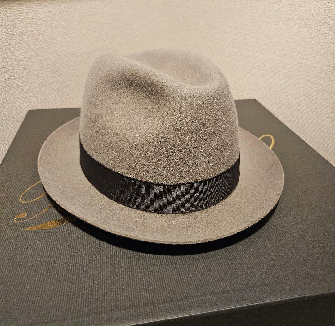 Borsalino ボルサリーノハット ラヴィットフェルト 57 グレー