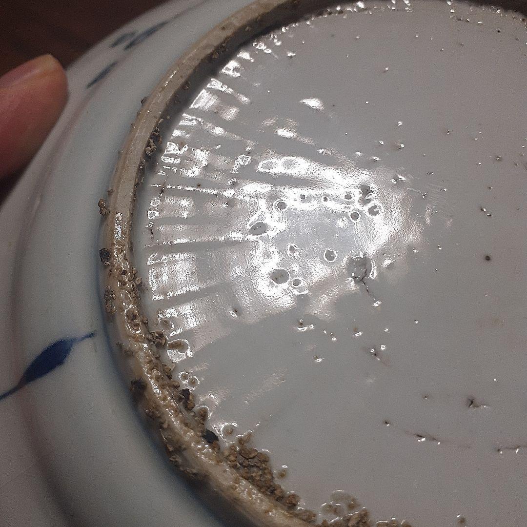 マ*オ様 中国明末清初古染付鹿文中皿