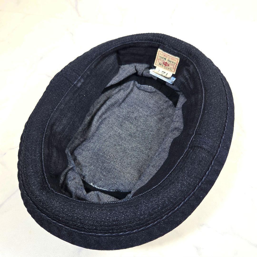 未使用級✨シュガーケーン 10ozデニム ポークパイハット インディゴ 1/2
