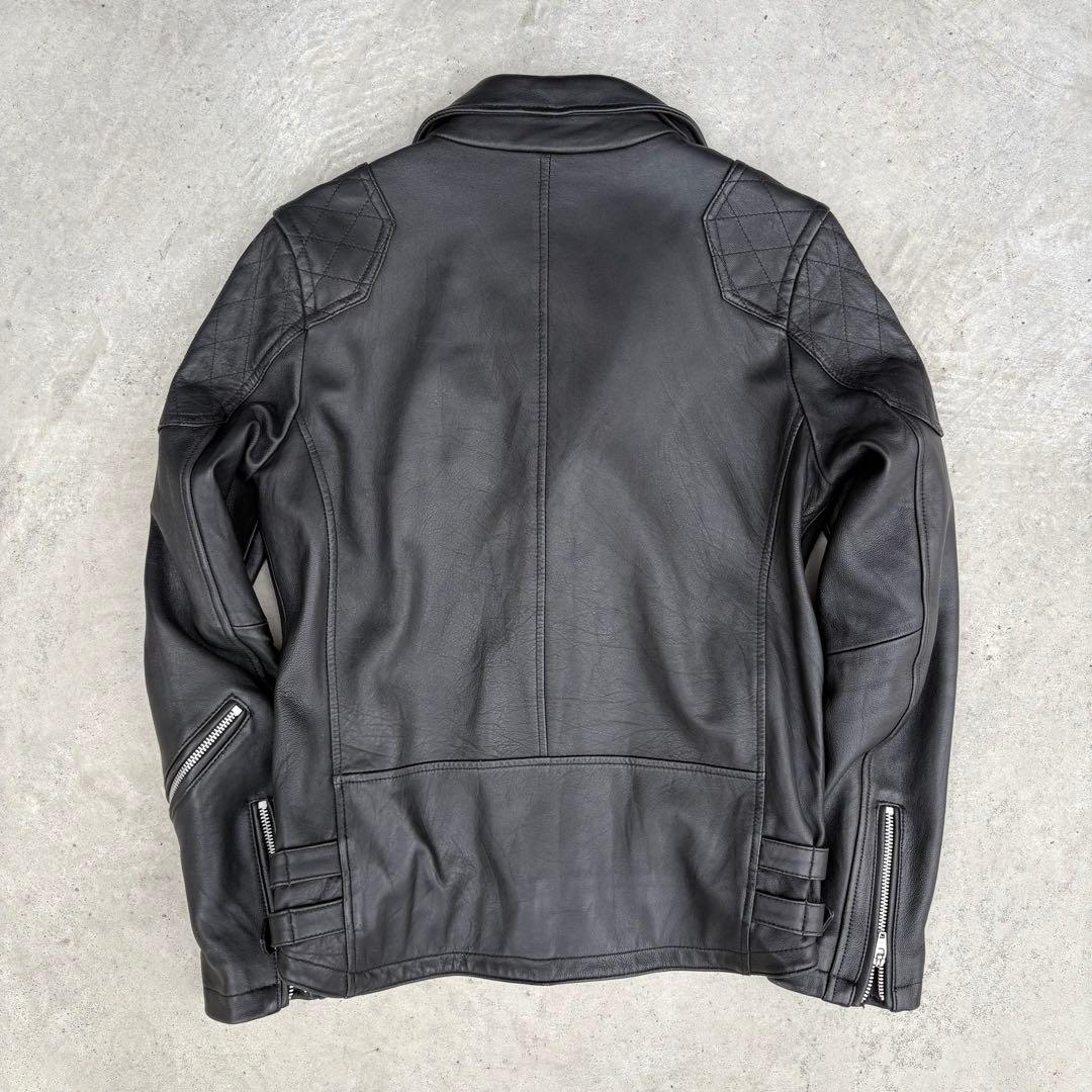 【ヒロ様】JACKROSE 羊革 3 レザー ダブルライダース 短丈 ギミック