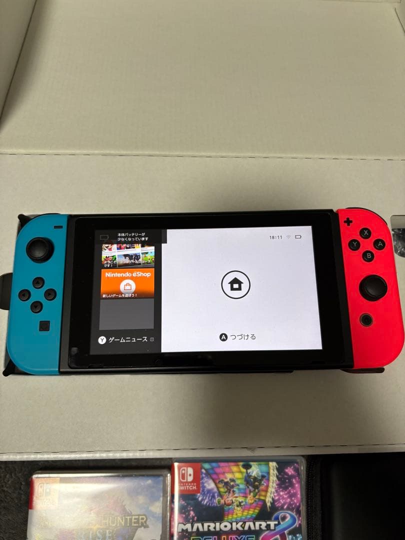Nintendo Switch 本体 青/赤 + ソフト2本 + ケース