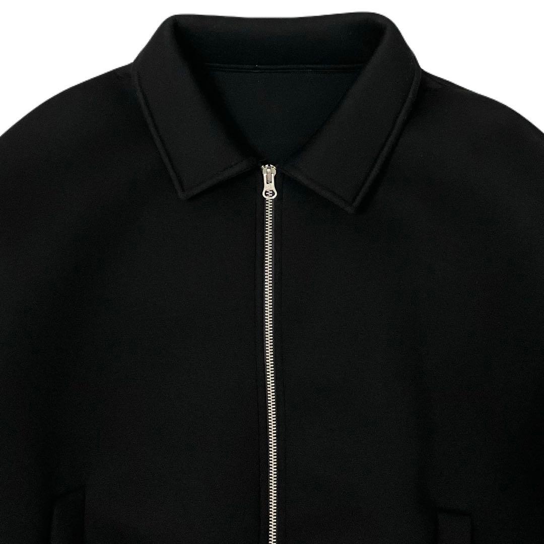 Unknown ショート丈 クロップド ジャケット ジップアップ ドリズラー 黒