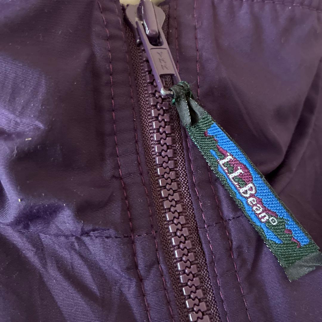 90s L.L.Bean Warm-Up Jacket パープル 総柄フリース