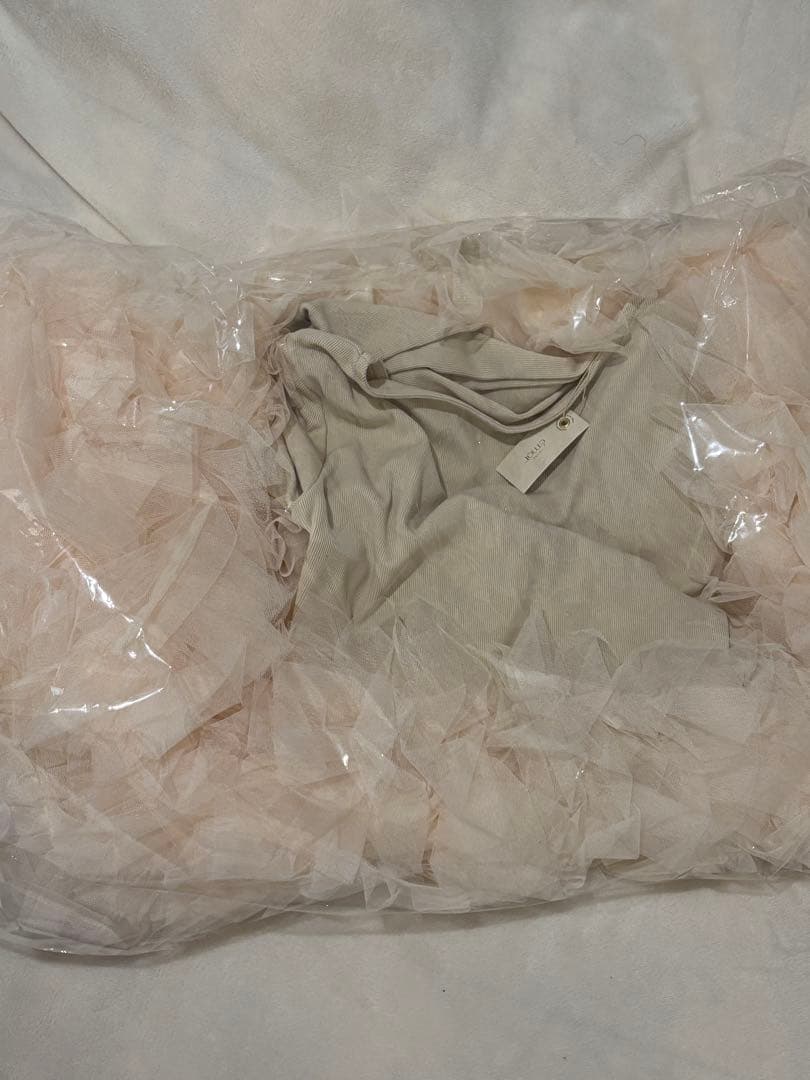 【新品】 NOTRE émor ruffle tulle dress beige