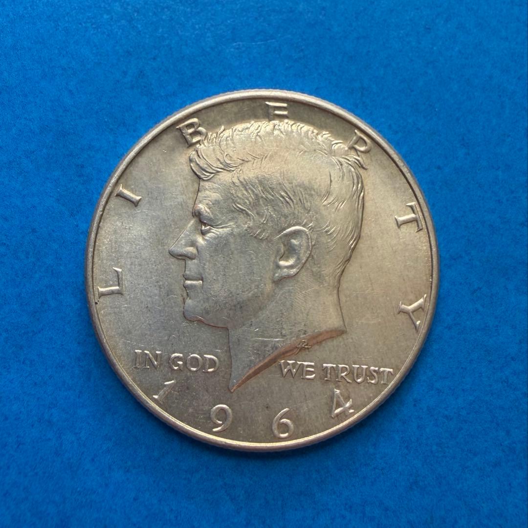 ケネディ　ハーフダラー銀貨　A18　1964年　アメリカ　JFK　50￠