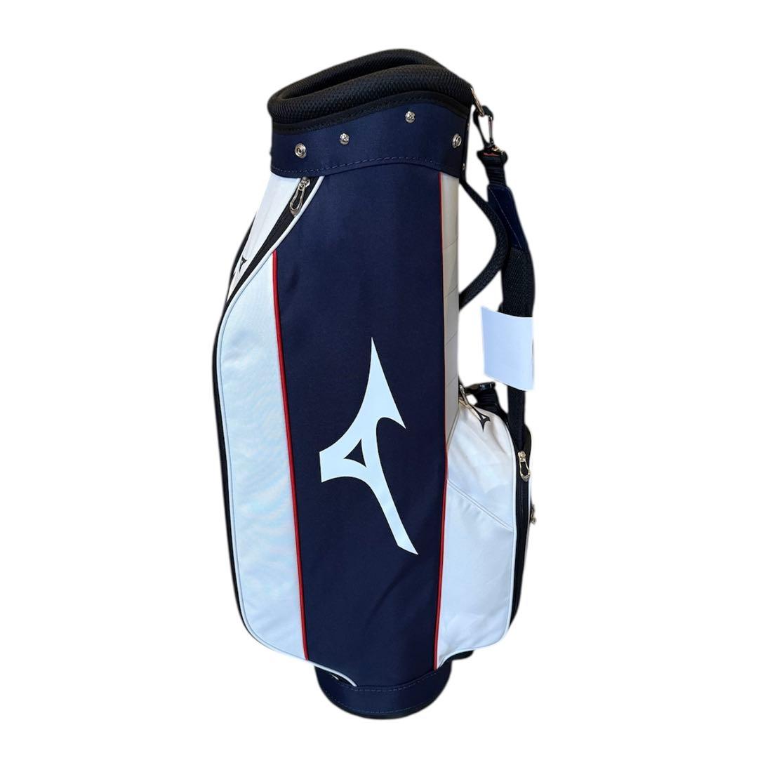 【新品未使用】ミズノ　キャディバッグ　ネイビー　ネームプレート未使用