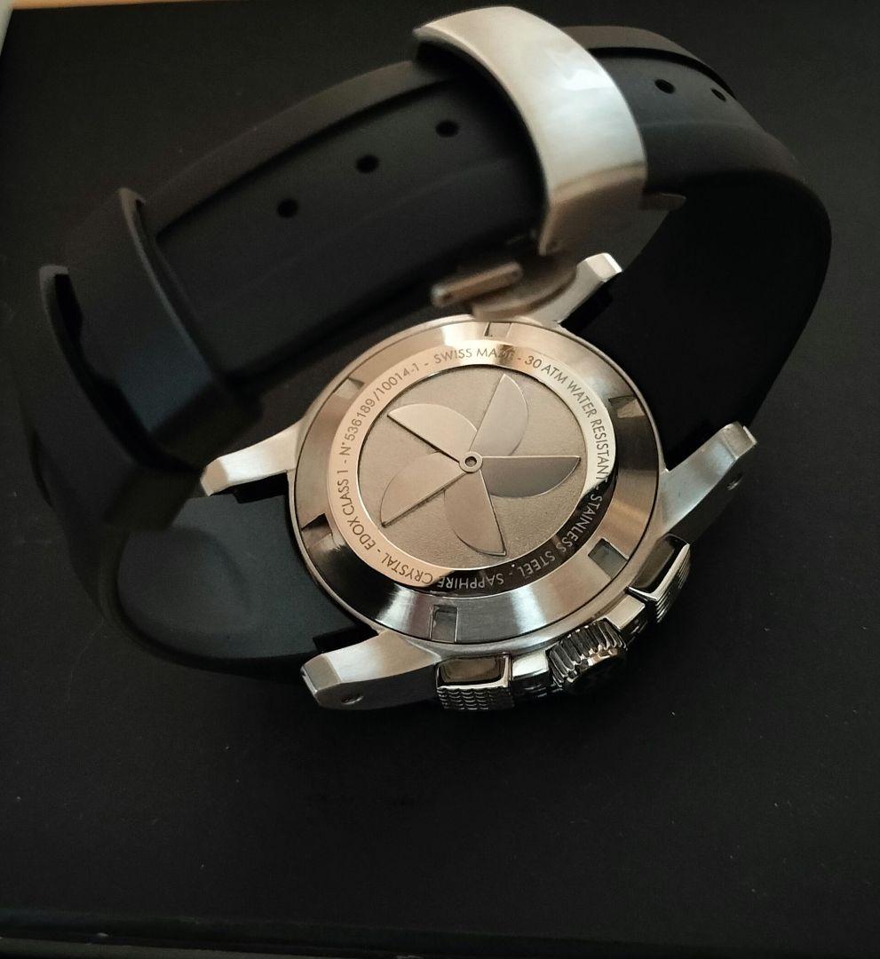 エドックス EDOX クラスワン クロノオフショア ビッグデイト クォーツ　訳有