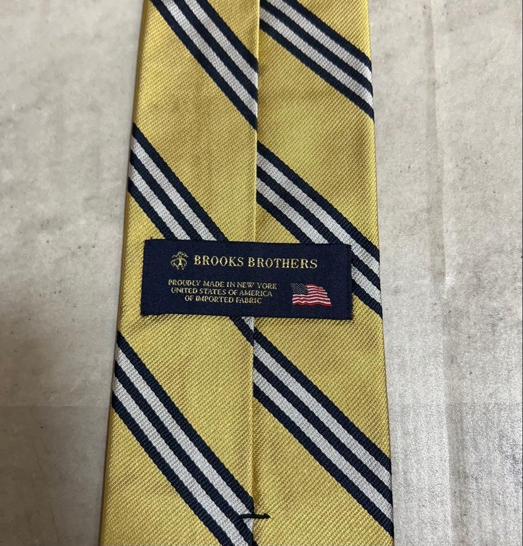 極美品 Brooks Brothers ネクタイ USA製 レジメンタル 光沢