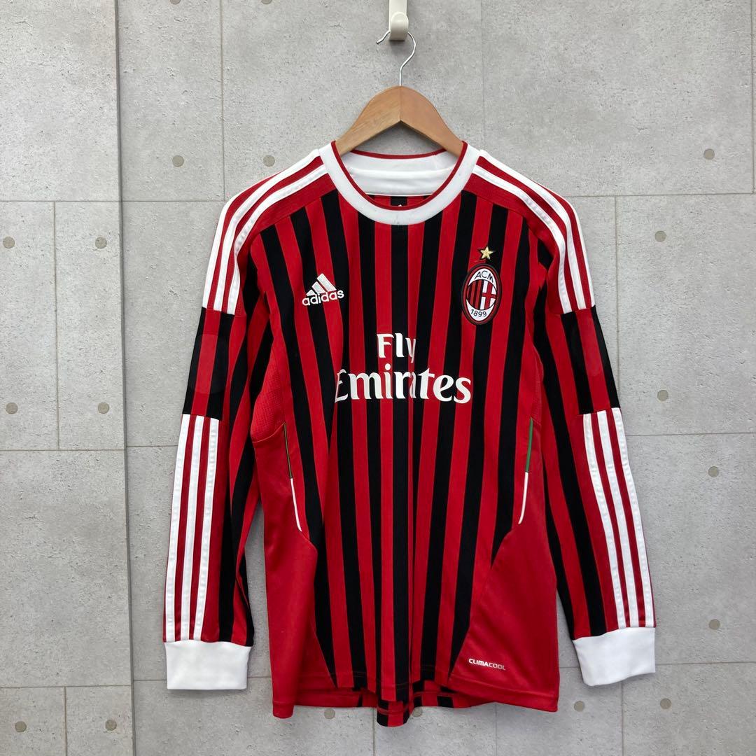 adidas アディダス イブラヒモビッチ ユニフォーム 長袖 M 赤黒白