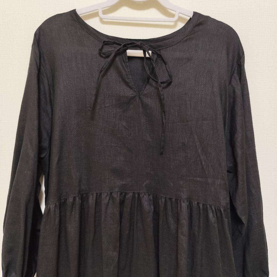 美品 サマンサモスモス 立川限定　リネンスキッパーワンピース