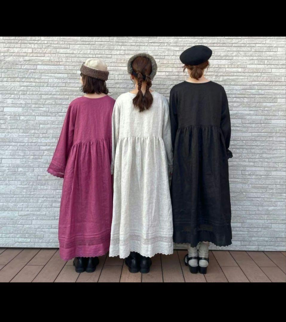 美品 サマンサモスモス 立川限定　リネンスキッパーワンピース