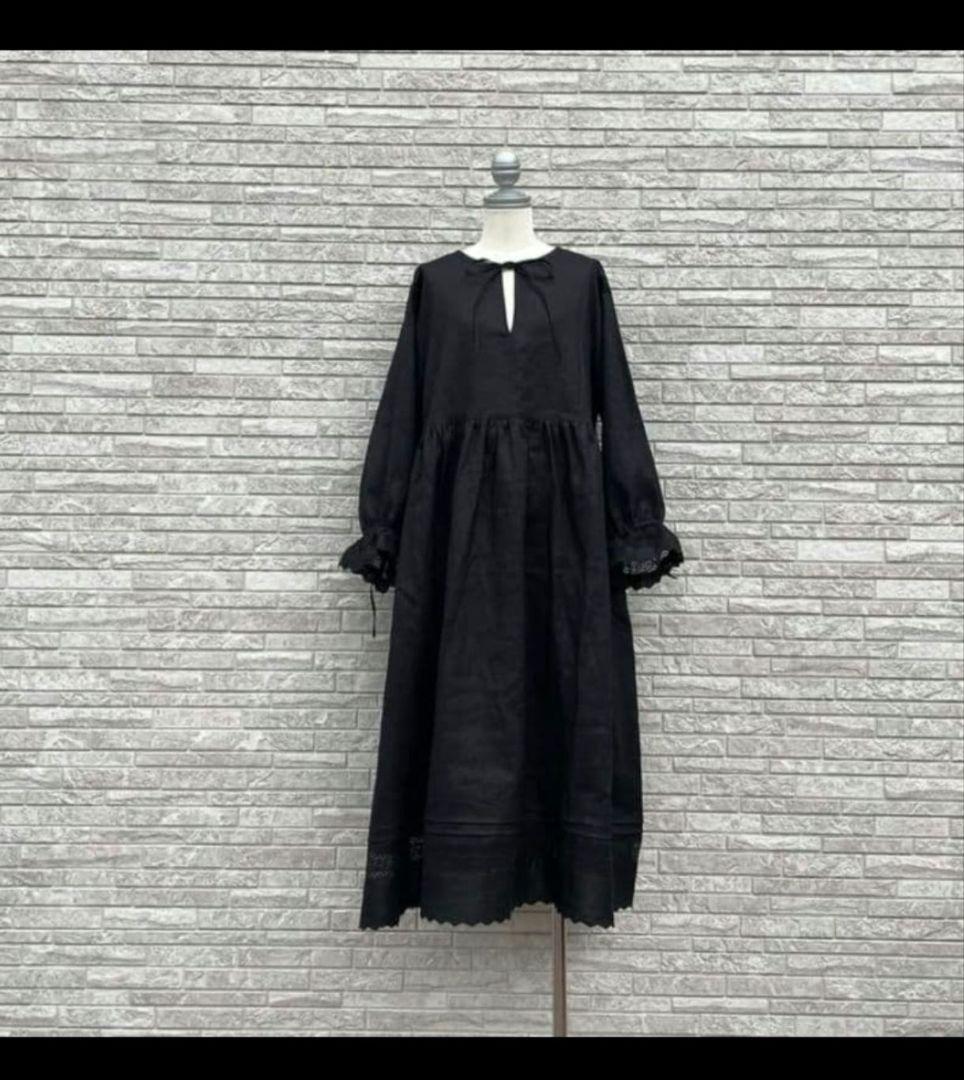 美品 サマンサモスモス 立川限定　リネンスキッパーワンピース