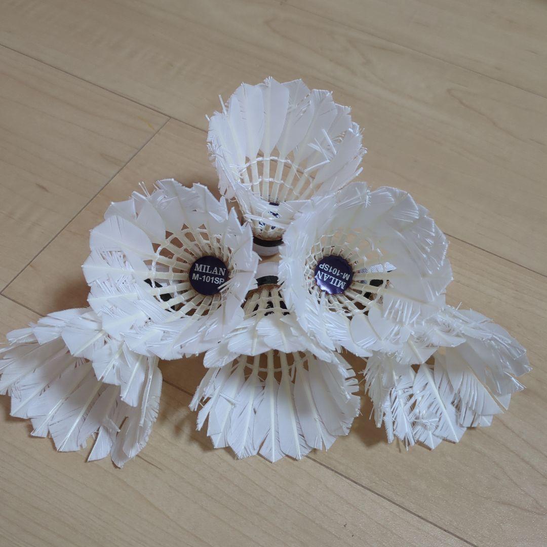 ①送料無料バドミントン中古シャトル130個　ミラン　MILAN　Ｍ-101SP