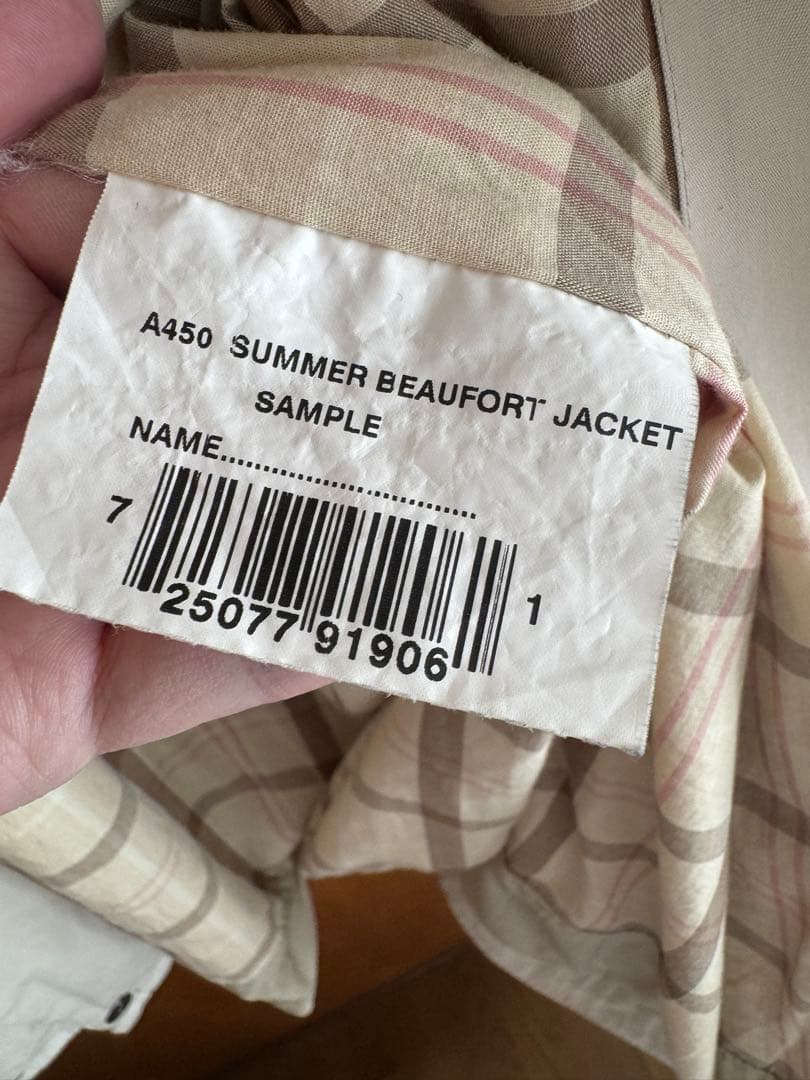 Barbour Beaufort ビューフォート ノンオイル アイボリー