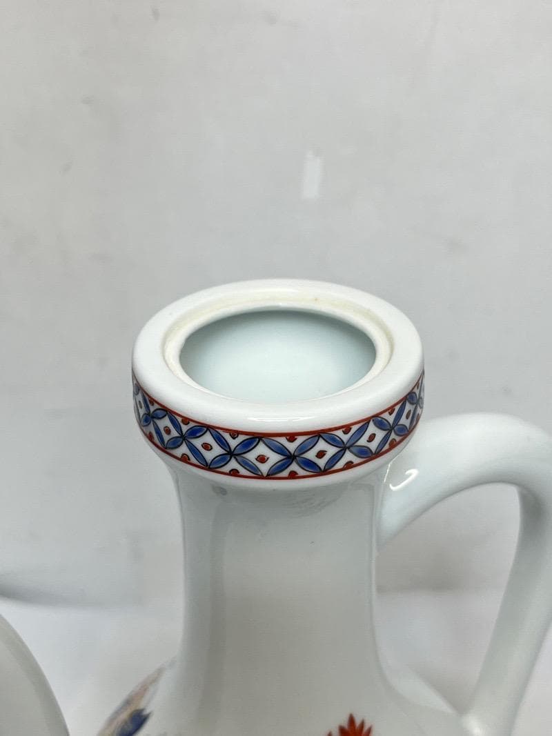 十三代 柿右衛門 水注 牡丹 水差し