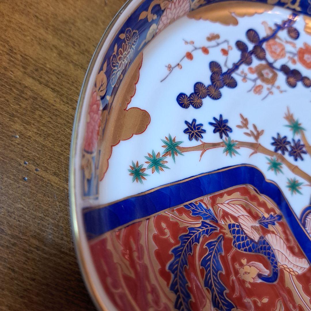賞美堂　其泉窯　松竹梅鳳凰　有田焼　鮑型　盛皿