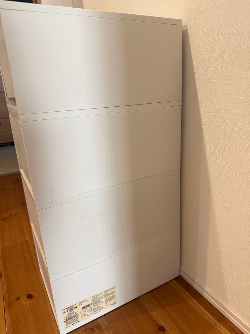 無印良品 ポリプロピレンケース 引出式 （ホワイトグレー） 4個