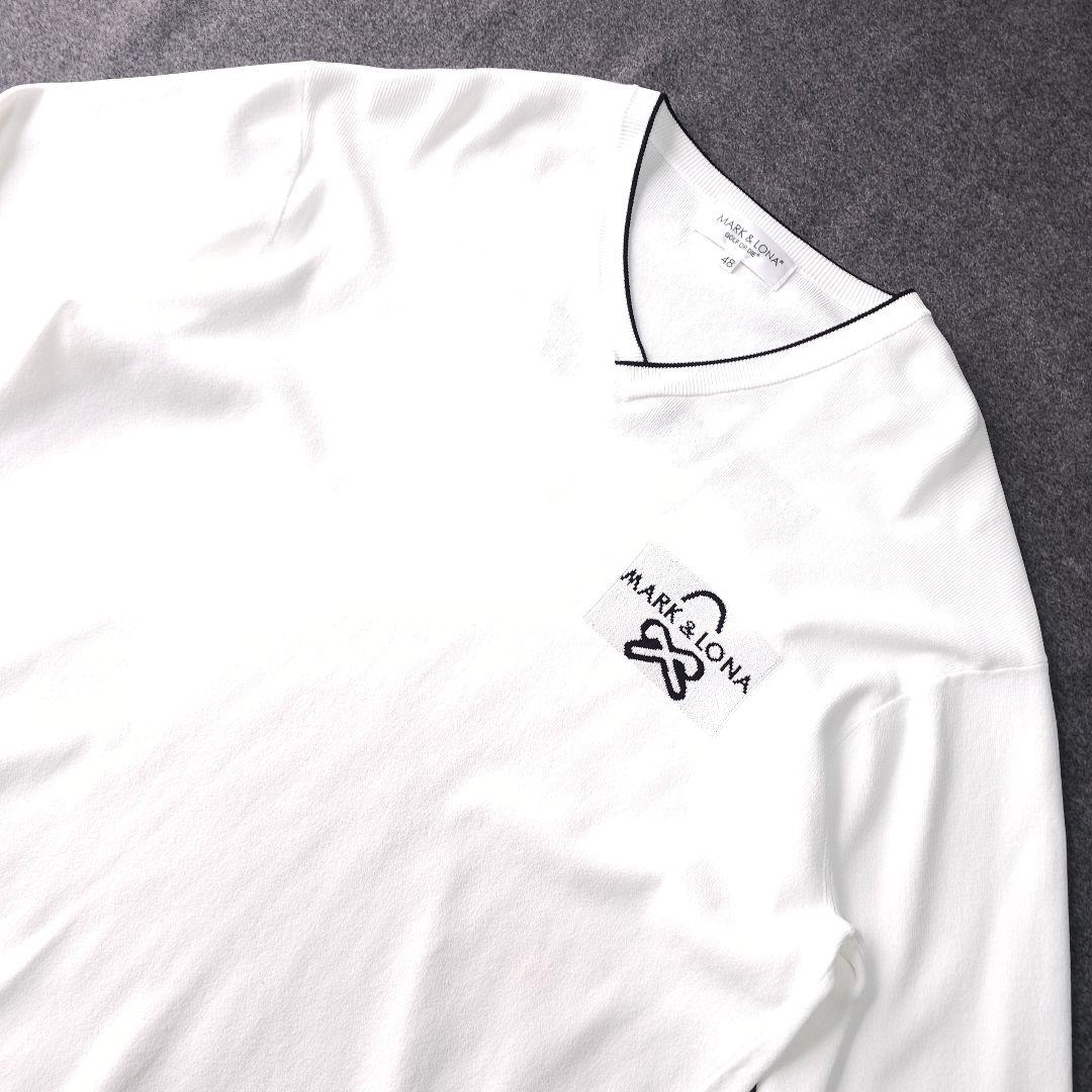 美品 2025年 マークアンドロナ 春ニットセーター スカル ロゴネーム 48L