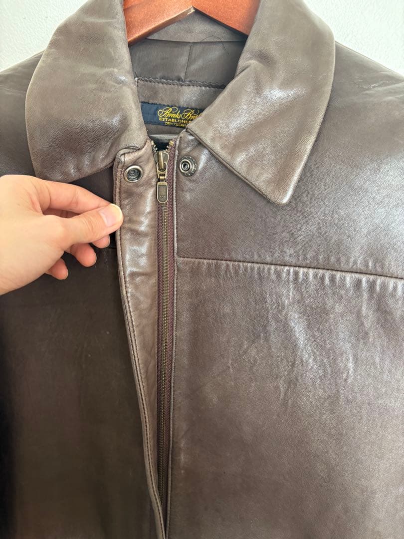 Brooks Brothers 90’s レザージャケット ブラウン カナダ製
