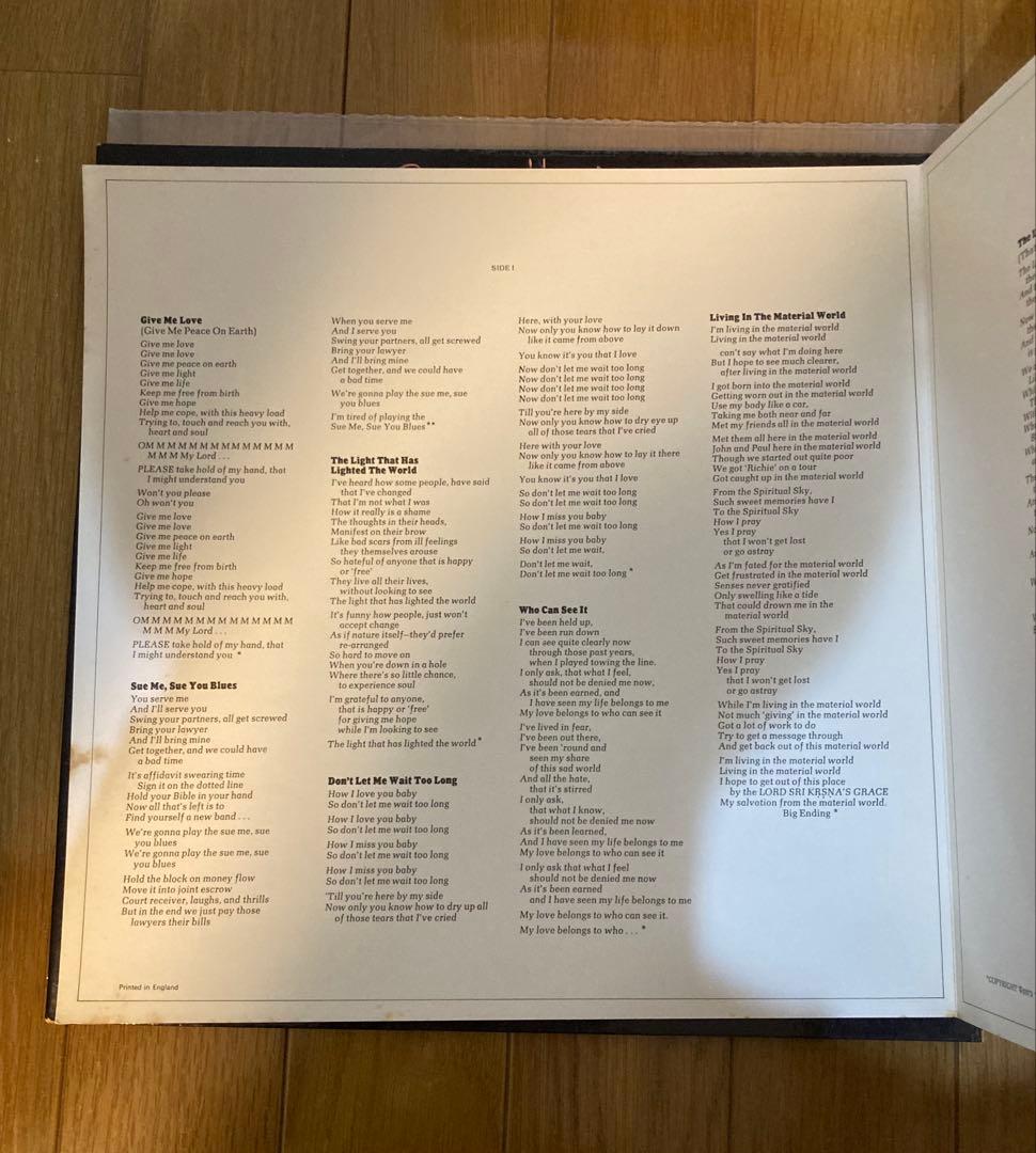 UKオリジナルMaterialジョージハリスンBeatlesビートルズレコード