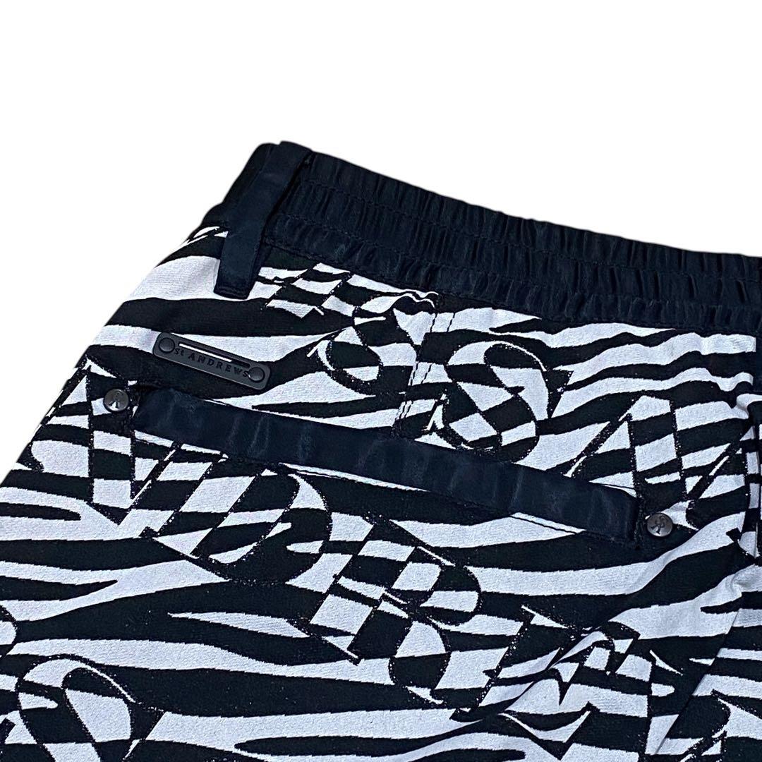 【未使用】定価4.1万円 St ANDREWS オプアートジャガードパンツ