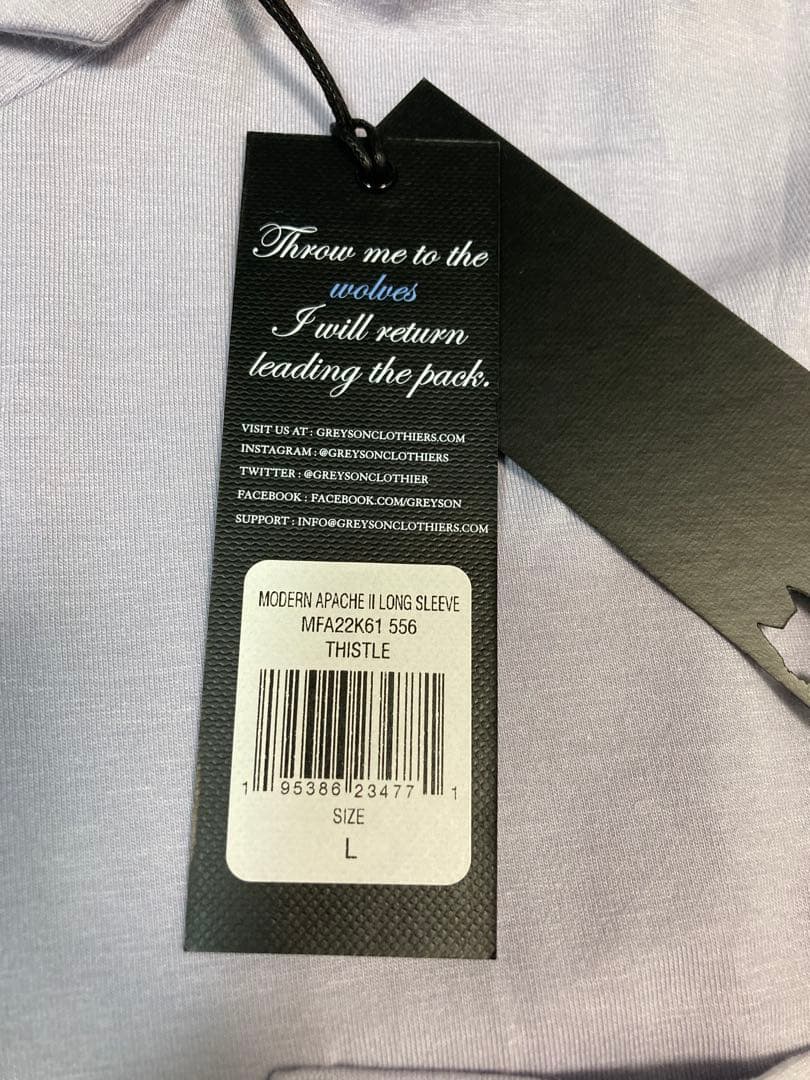 グレイソン ロングスリーブ ポロシャツ パープル