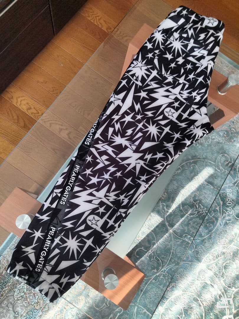 PEARLY GATES鹿の子ダンボールボンディング ギザ星柄ジョガーパンツ