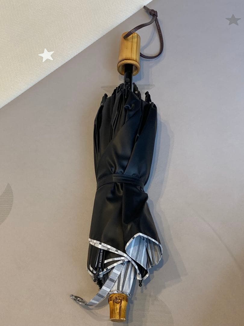 ストライプ柄 折りたたみ日傘 サンバリア100 大判