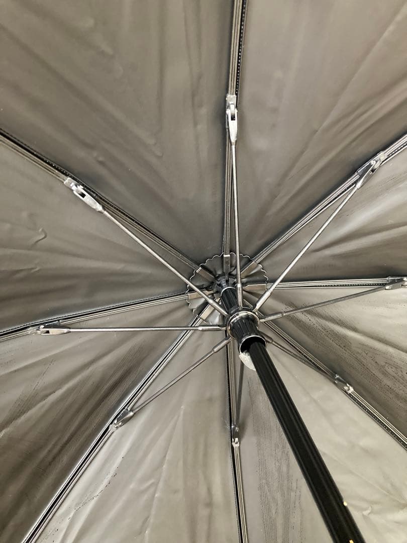 ストライプ柄 折りたたみ日傘 サンバリア100 大判