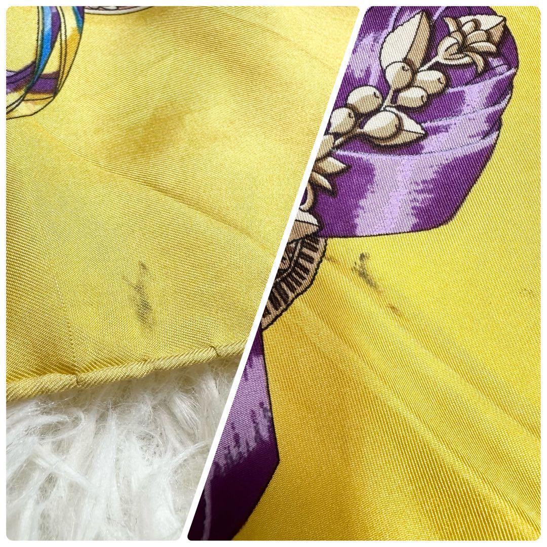 HERMES エルメス スカーフ シルク カレ90 大判 馬のリボン飾り マルチ