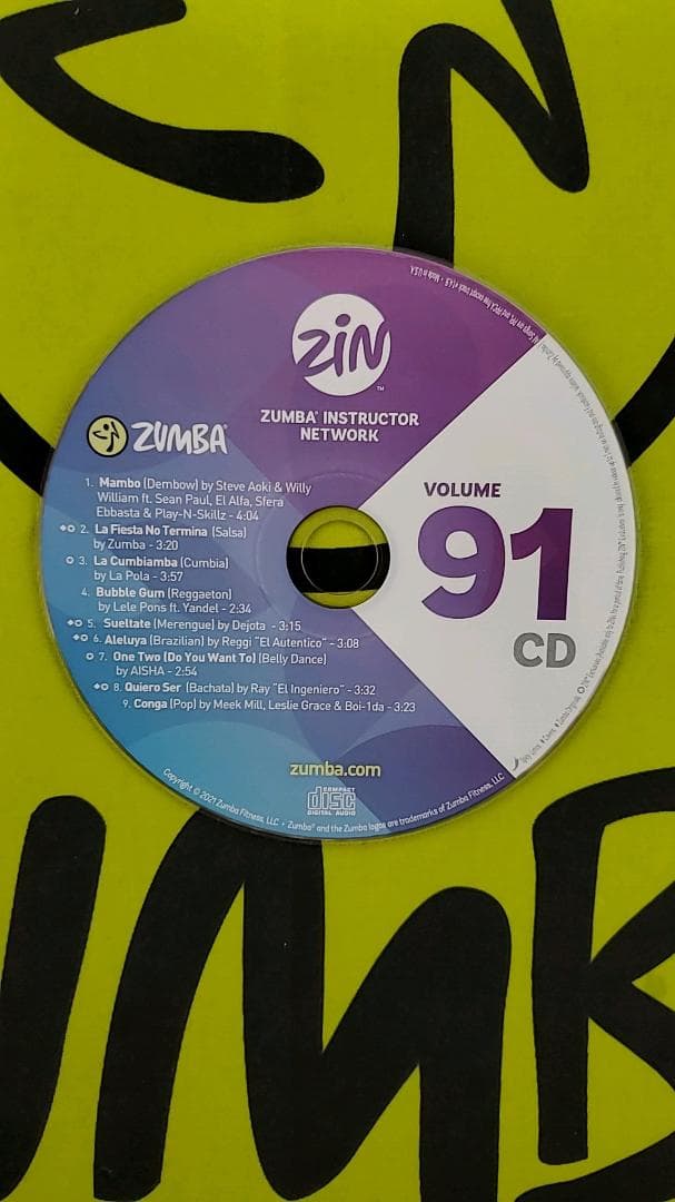ZUMBA　ズンバ　ZIN91　CD ＆ DVD　インストラクター専用