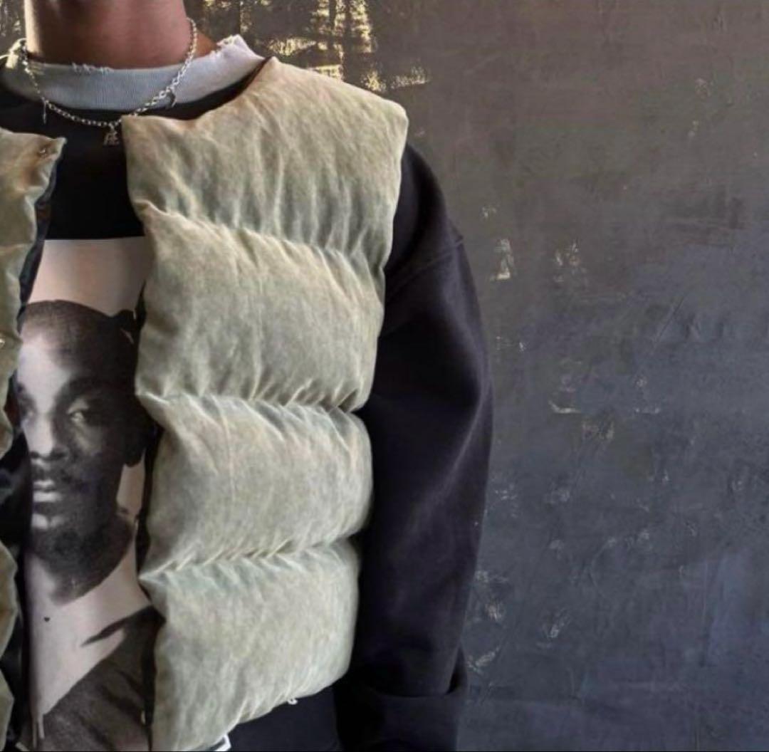 ジャケット・アウター ASKYURSELF MILITARY CANVAS PUFFER VEST