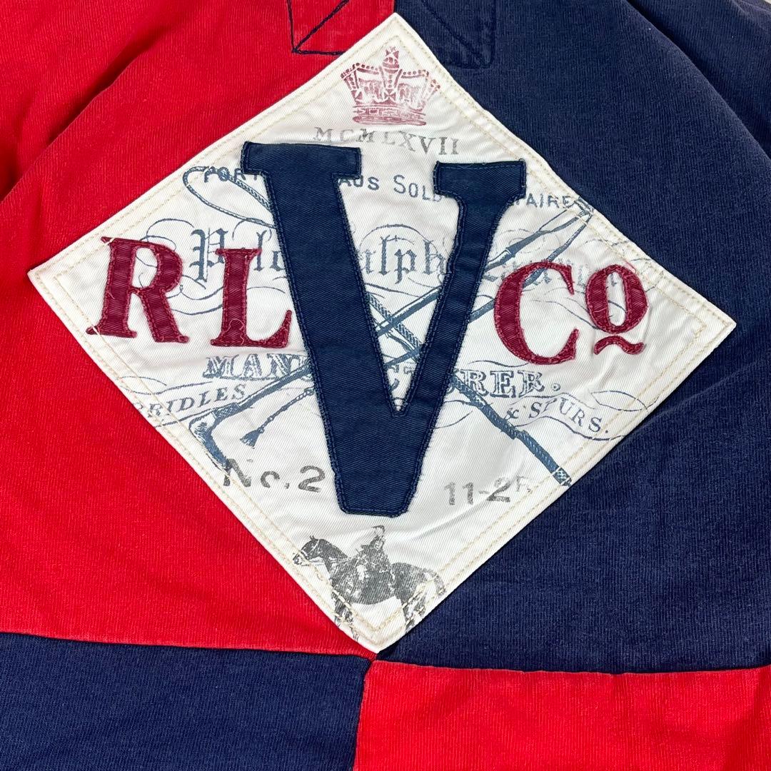 90s ポロ ラルフローレン クレイジー パターン 長袖 ラガー シャツ