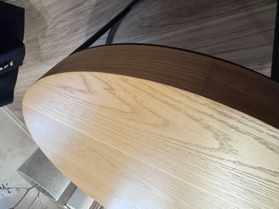 IDEE divanco 円形木製センターテーブル（ナチュラル・ブラック）