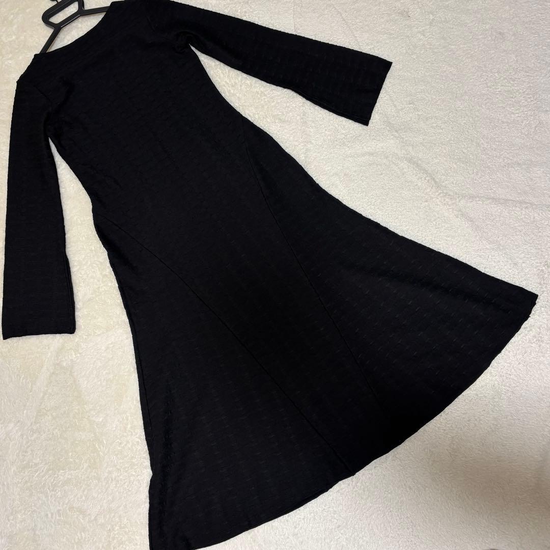 Her lip to　Mermaid Jacquard Dress　黒 M 美品