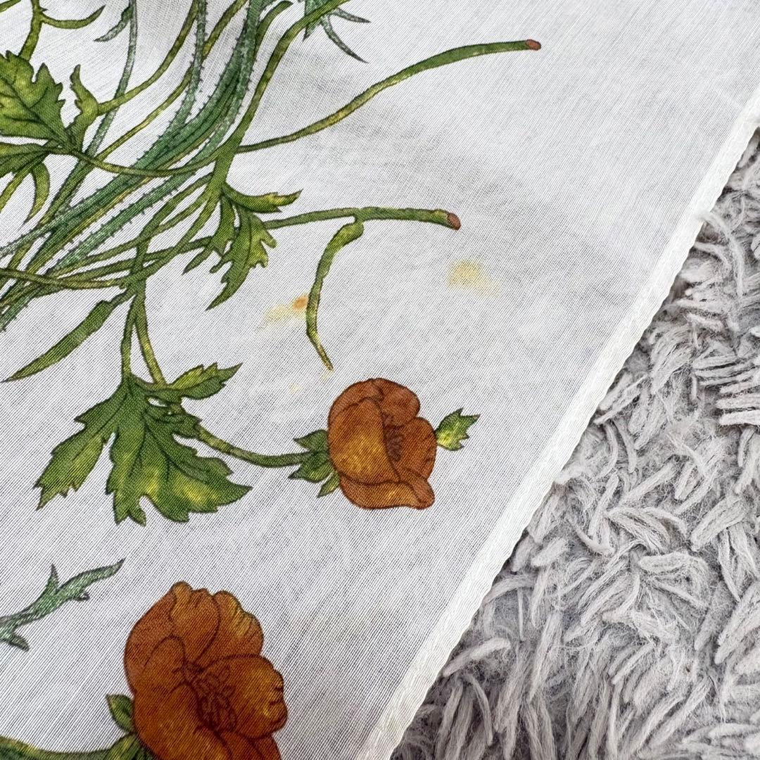 グッチ GUCCI 大判スカーフ 花柄 フローラ シルク混 ストール ショール