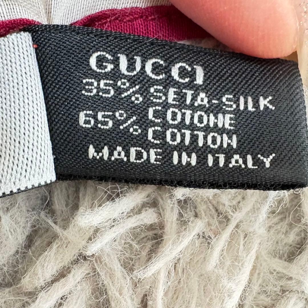 グッチ GUCCI 大判スカーフ 花柄 フローラ シルク混 ストール ショール