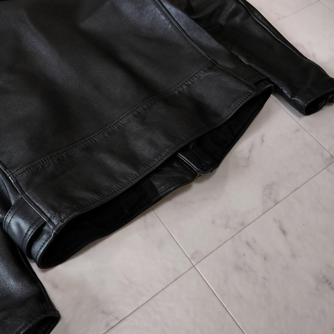 666 フロントベルトライダースジャケット 40 L ブラック LJM-10TF