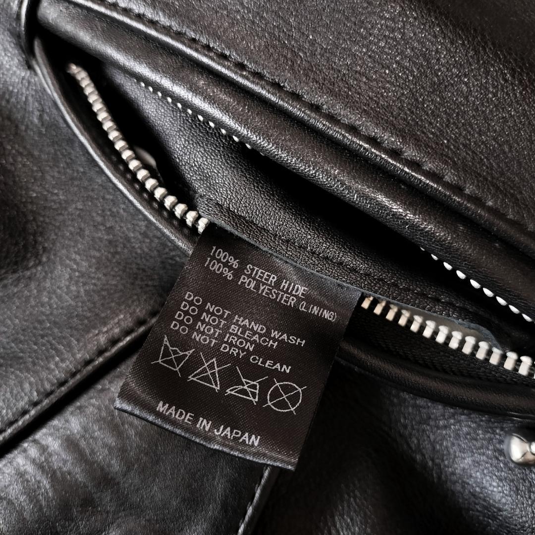 666 フロントベルトライダースジャケット 40 L ブラック LJM-10TF