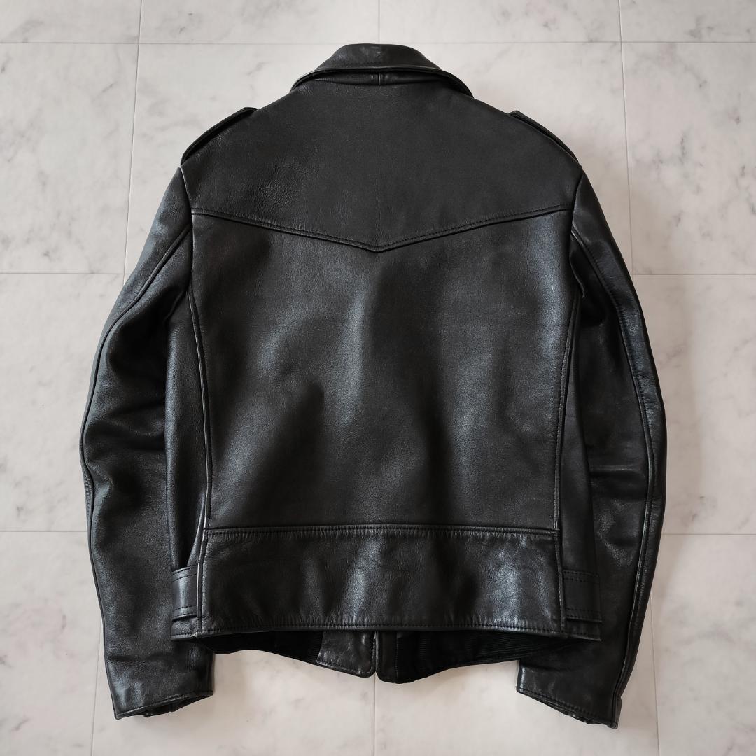 666 フロントベルトライダースジャケット 40 L ブラック LJM-10TF