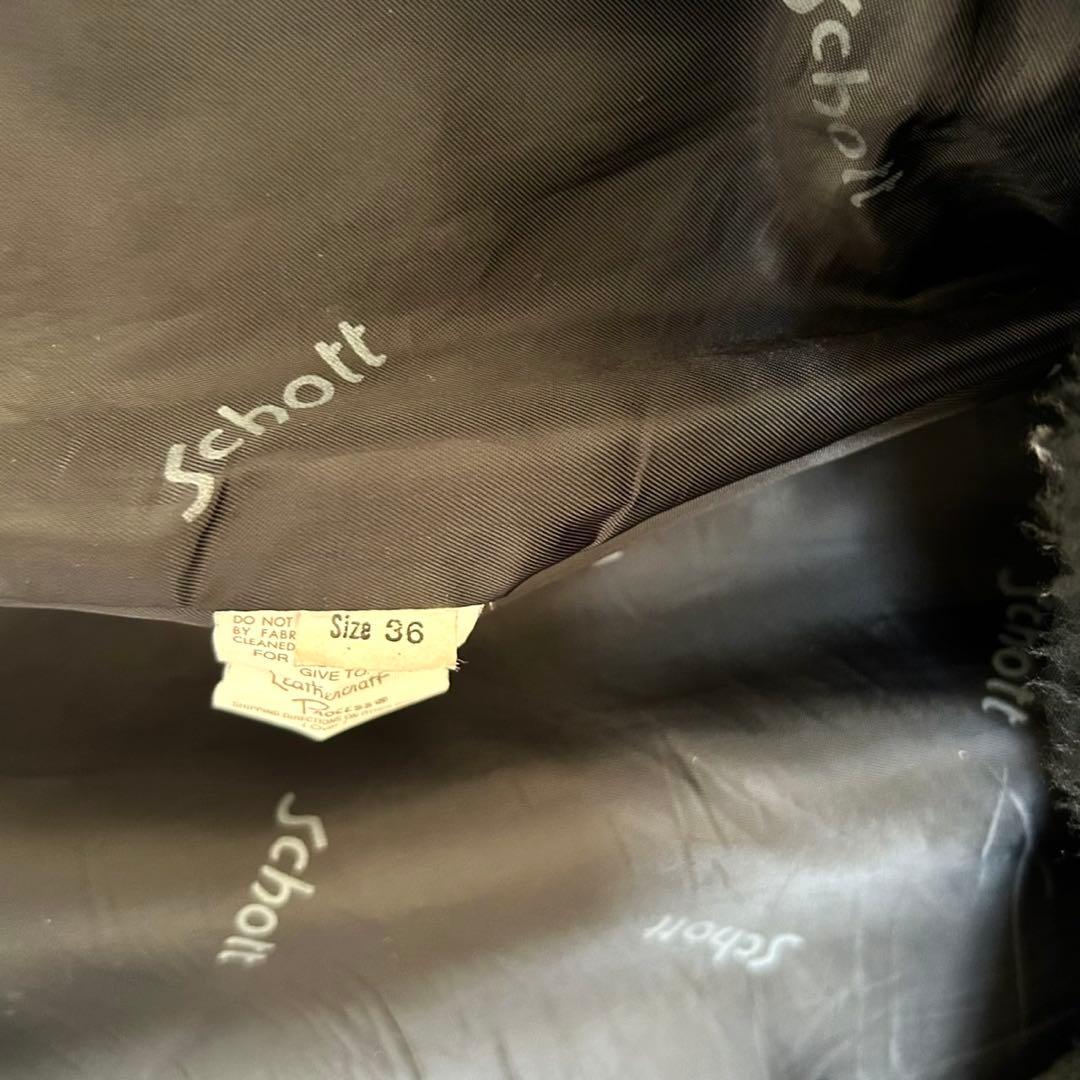 SCHOTT ショット　レザージャケット　ボアライナー付き　ブラック　36