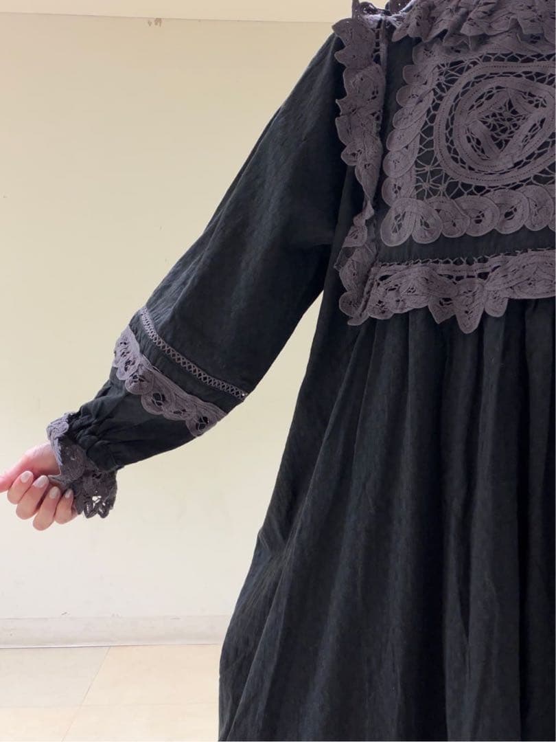 TSUHARU by Samansa Mos2 ドビーバテンレースワンピース　M