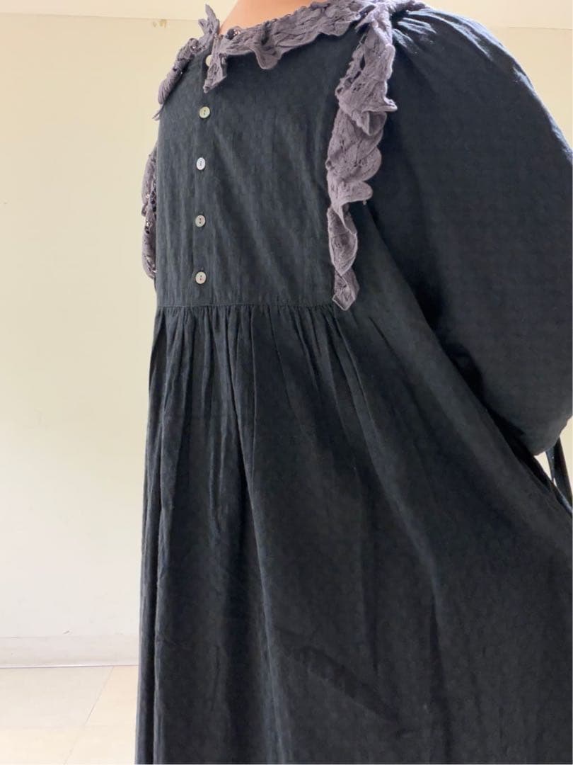 TSUHARU by Samansa Mos2 ドビーバテンレースワンピース　M