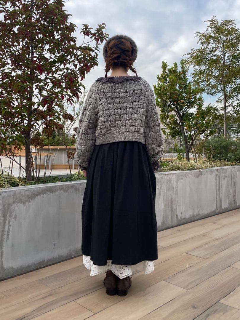 TSUHARU by Samansa Mos2 ドビーバテンレースワンピース　M