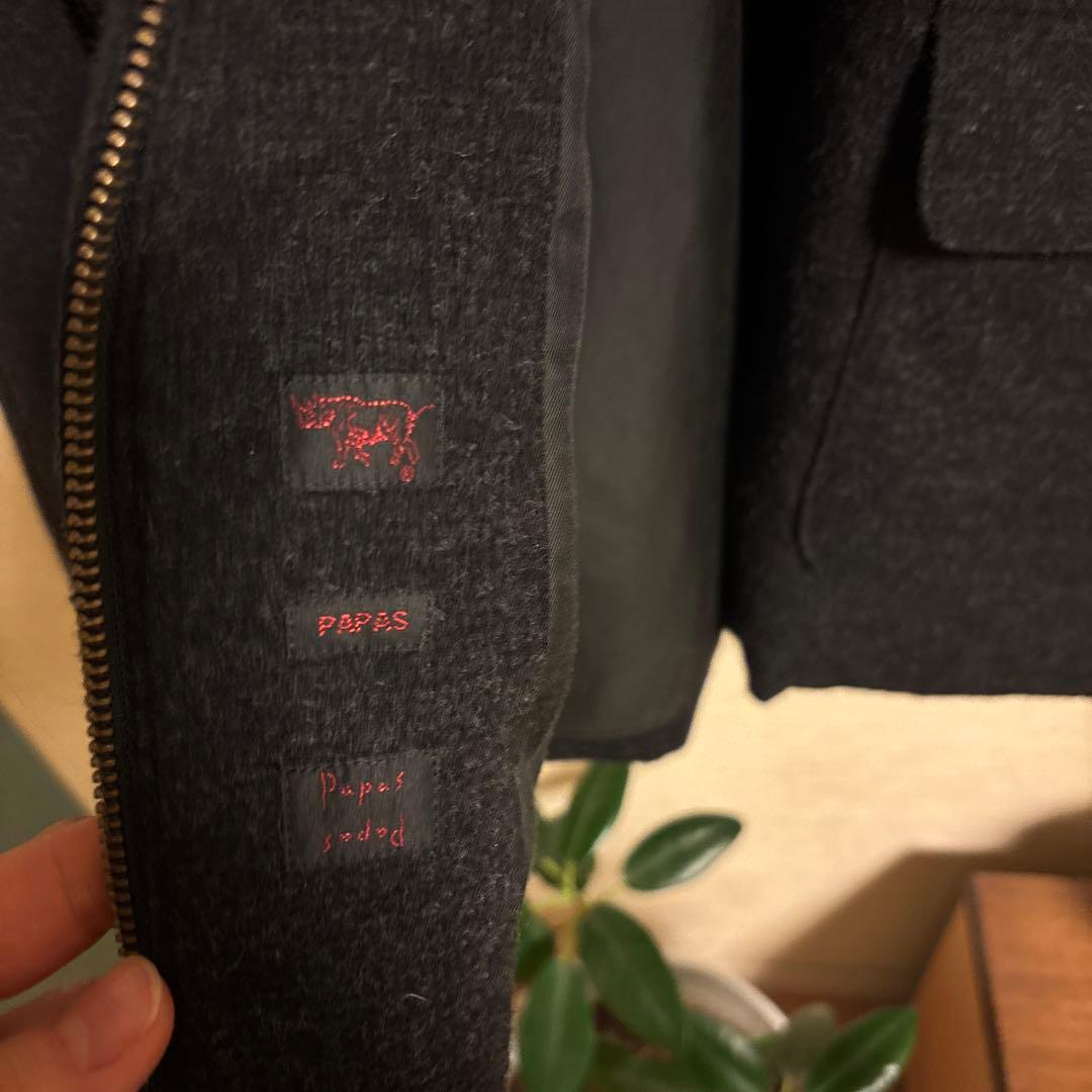 Papas ウールジャケット コート　アウター　M 日本製