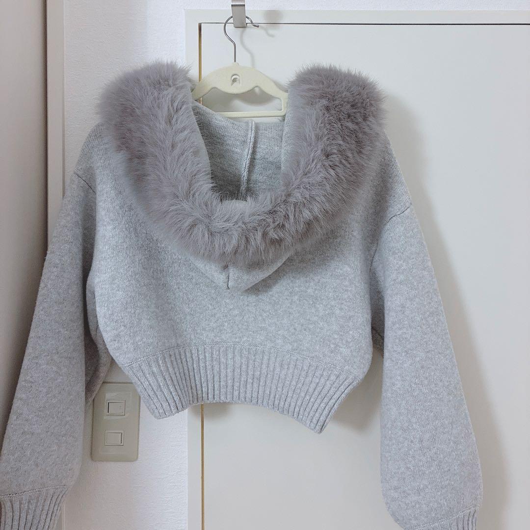 スナイデル　ファーフードパーカー ウサギオンライン限定 / グレー0サイズ