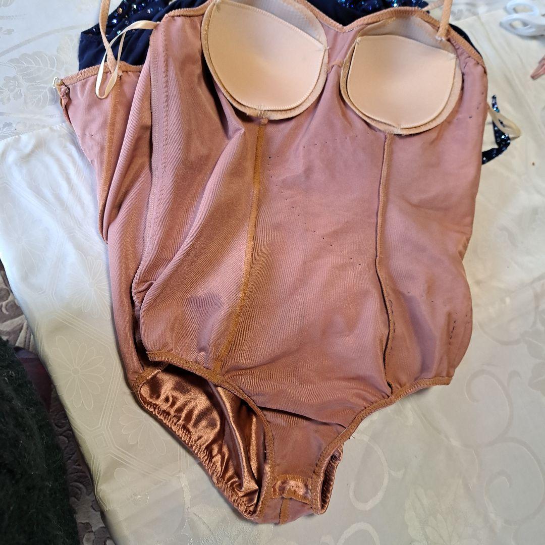 社交ダンスラテン ドレス ネイビー ベージュ