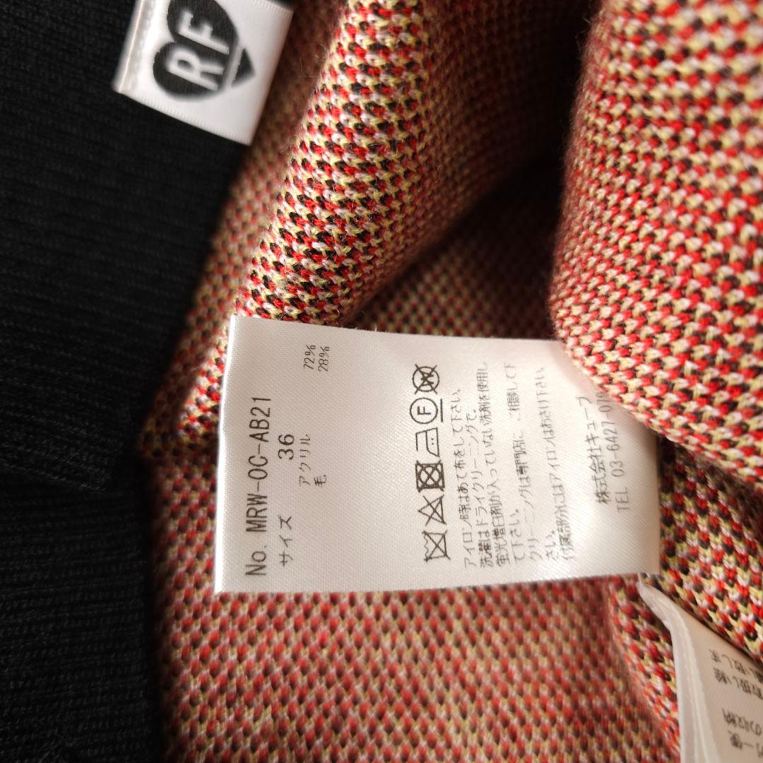 美品 2着セット マークアンドロナ 春 ジップブルゾン×セーター 総柄 36 S